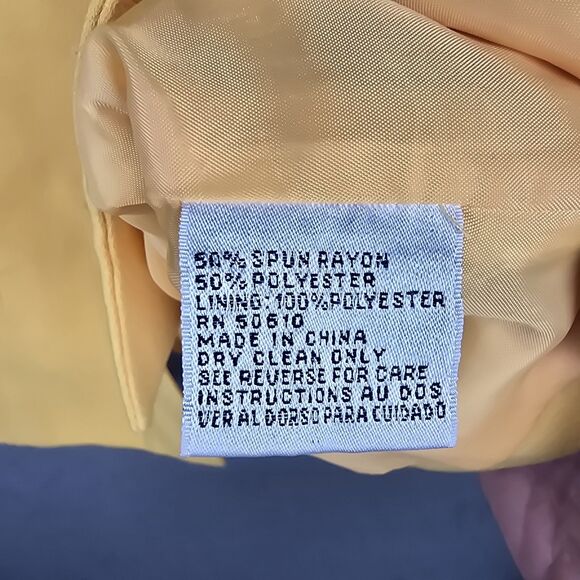 Le Suit Petite Womens Butter Yellow Cropped Blazer Jacket 8P Y2K Retro On Trend - Picture 4 of 9